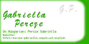 gabriella percze business card